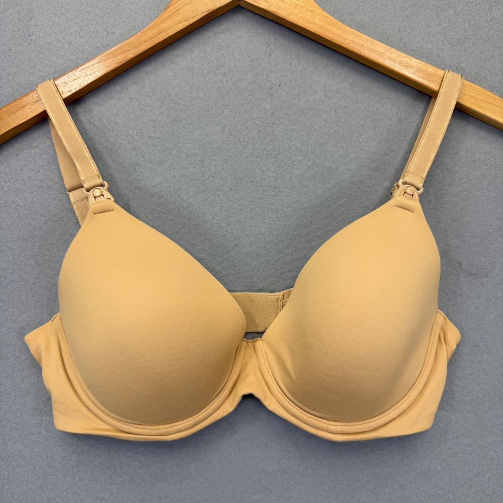 Soma Nursing Full Coverage Bra‎ 34D Tan Nude Underwire Adjustable Straps 102001